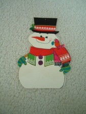 Snowman W/ Black Hat  Red Scarf Single Sided Die Cut Bulletin Board Aid 6  