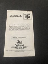 n64 rumble pak manual insert