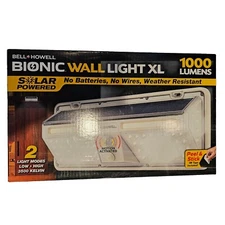Bell & Howell BIONIC Wall Light XL 1000 Lumens Solar Powered Motion 8575ENL