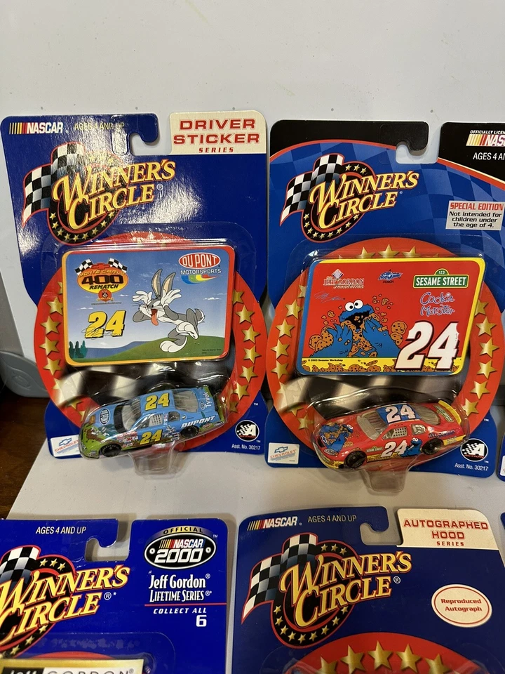 8 Car Lot NEW Jeff Gordon Winners Circle 1/64 Diecast Elmo Bugs Bunny DuPont - Image 2 of 4