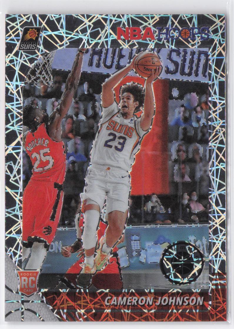 2019-20 Hoops Premium Stock Cameron Johnson RC #208 Prizms Silver Laser