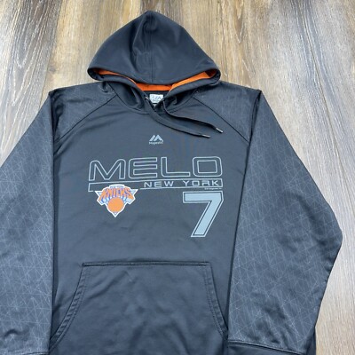 Vintage New York Knicks Hoodie Mens L Black Sweatshirt NBA Basketball  Carmelo