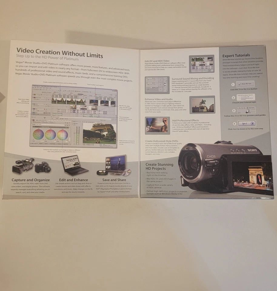 Sony Vegas Movie Studio + DVD Platinum Edition New Open Box Complete - Image 3 of 4