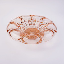 Glasschale Pressglas Rosalin rosa ⌀ 30 cm Art Déco antik 30er Jahre
