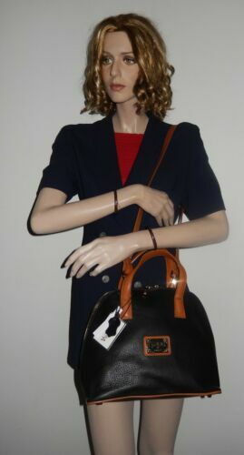 Womens Valentina Carrano Convertable Heavy Pbbled Leather Sling Backpack Valentina Carrano Leather Bucket Bag - Orange Backpacks  main image 4