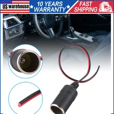 Car Cigarette Lighter Charger Adapter 12V/24V Cable Female Socket Plug Connector