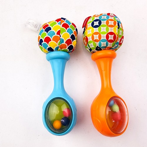 Fisher Price Baby Toy Rock & Rattle Maracas Orange Blue 2013 b