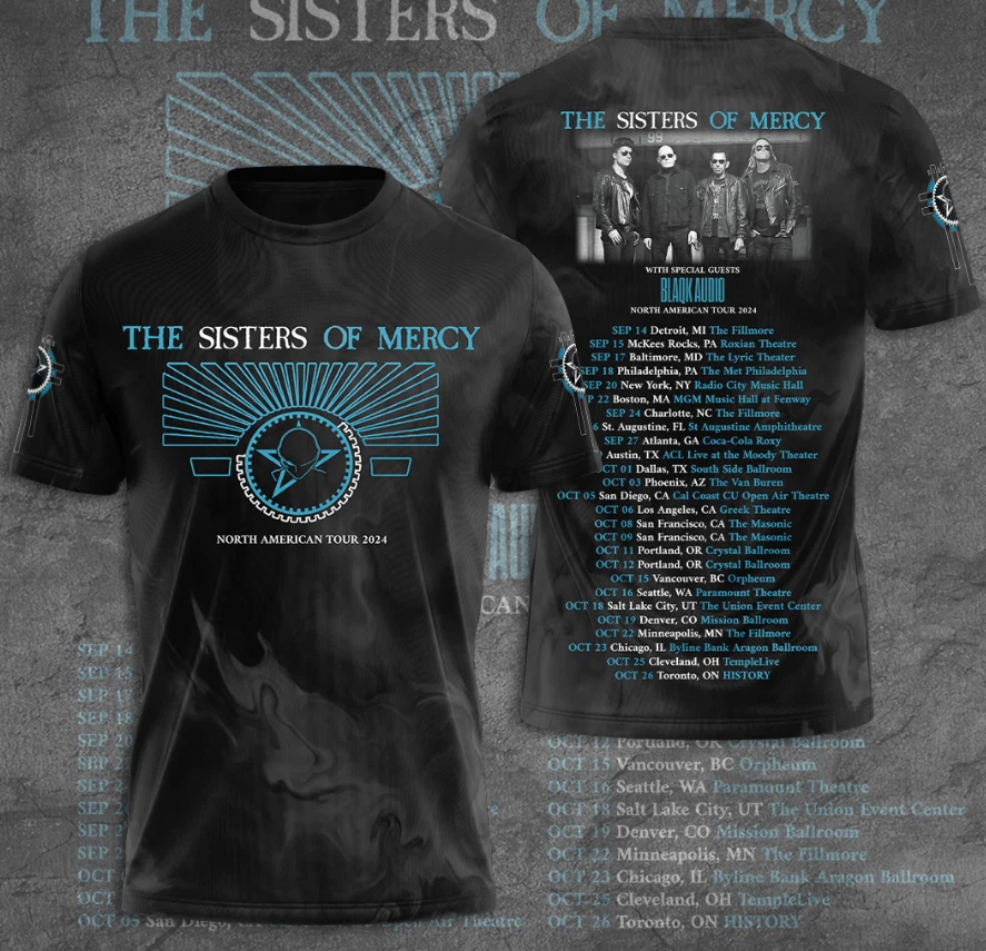 The Sisters Of Mercy 3D Shirt North American Tour 2024 Unisex All Sizes