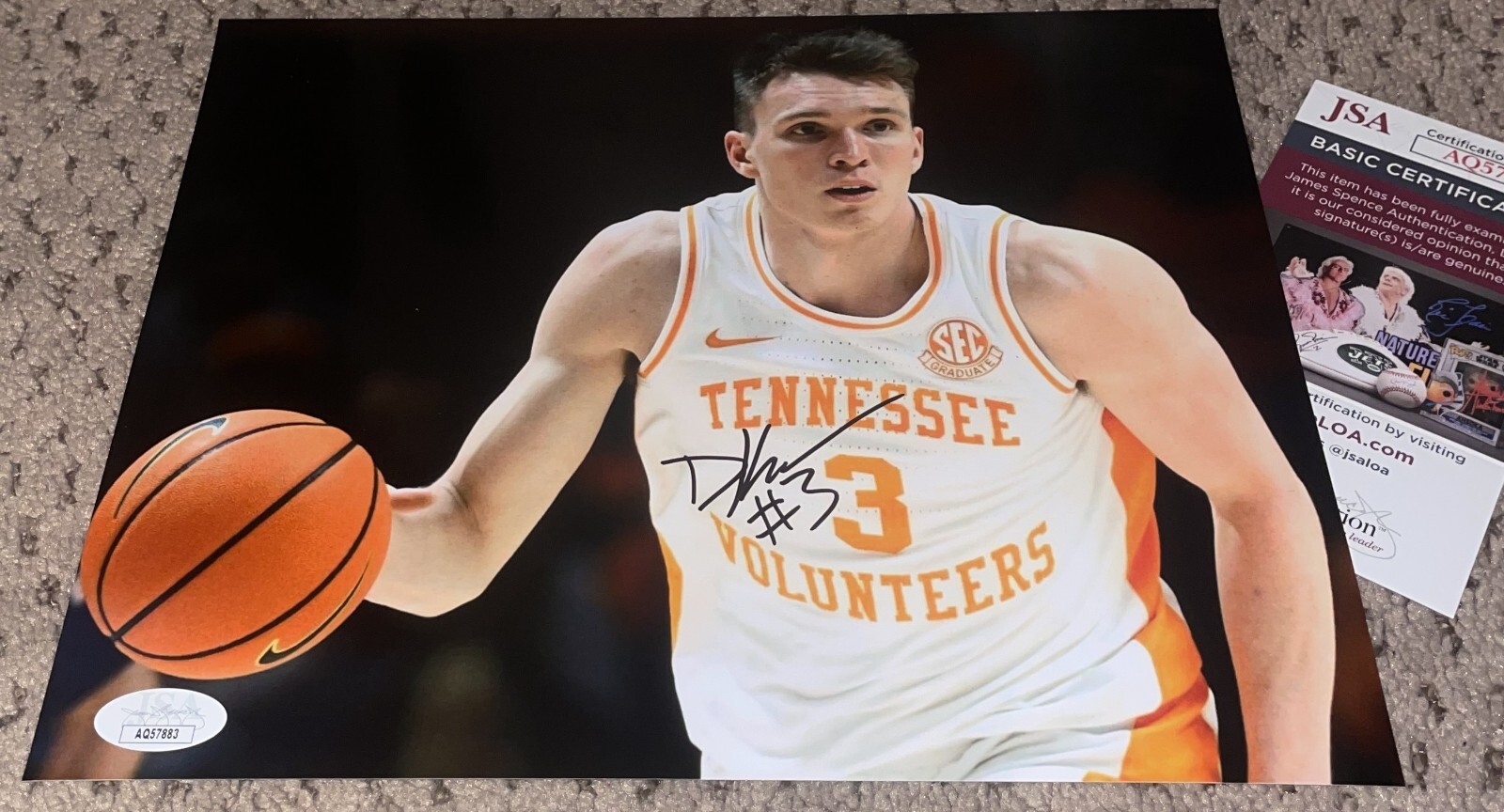 DALTON KNECHT SIGNED 8X10 PHOTO TENNESSEE BASKETBALL JSA AUTO VOLS UT 