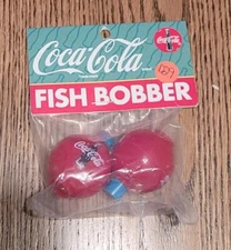 Vintage 1996 Coca-Cola Fish Bobbers, Red Balls, NEW - D29