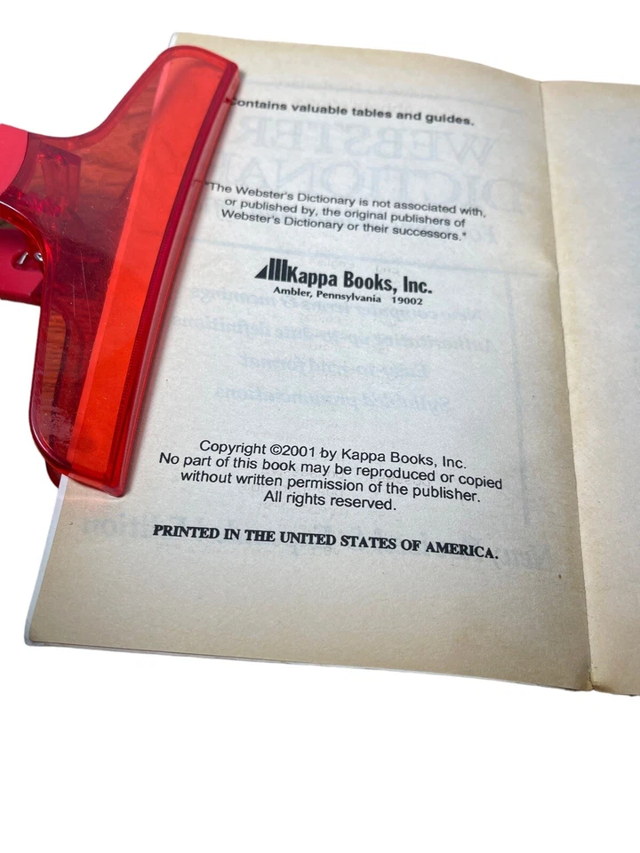 Books Book Webster's Dictionary VG+ 2001 - Image 4 of 4