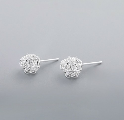Fashion Women 925 Sterling Silver Crystal Earrings Creative Hollow Coils 0616 - Picture 2 of 5