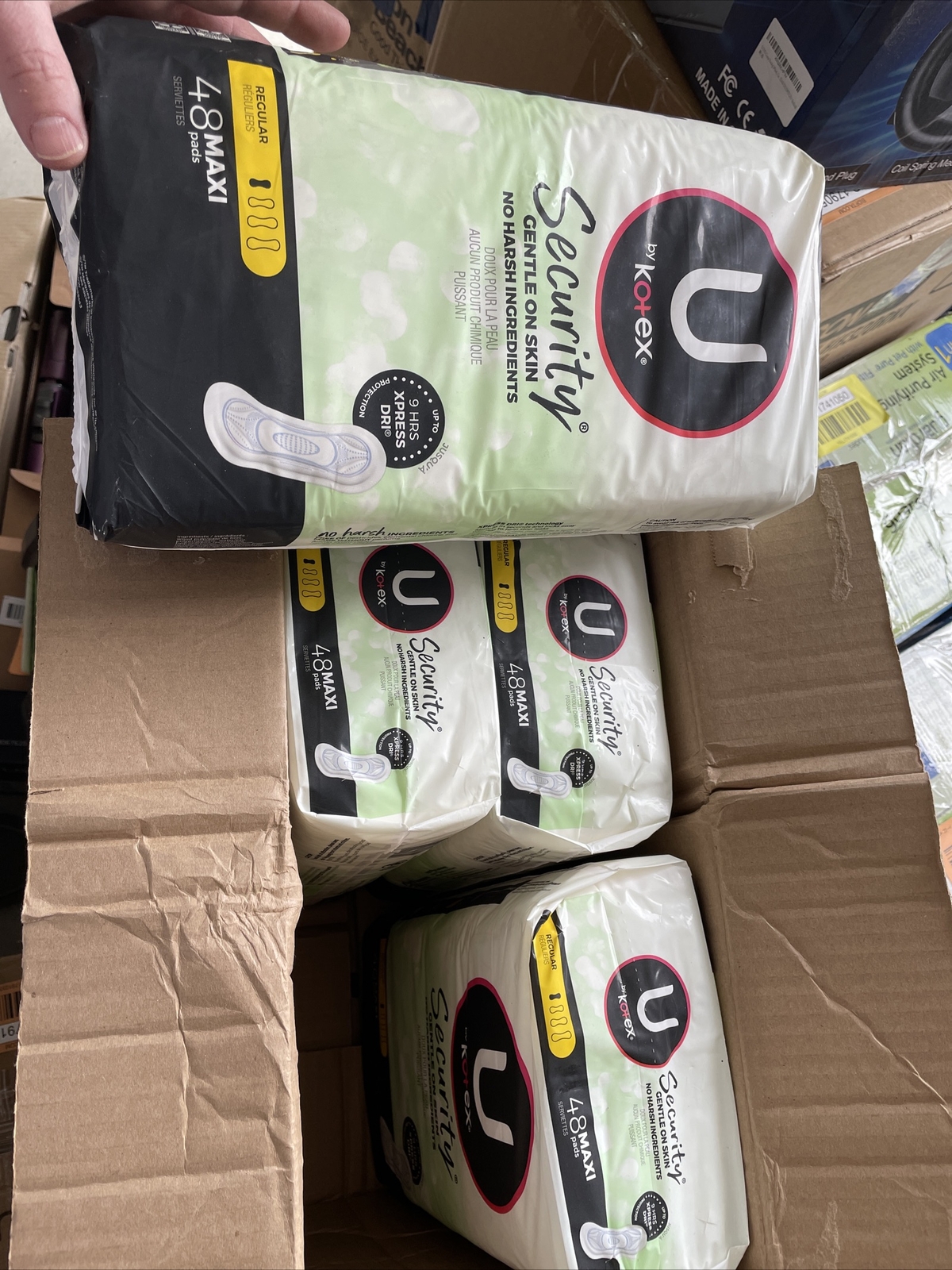 U by Kotex security gentle on skin 4 48 ct maxi pads | eBay