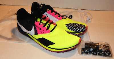 Nike Rival XC 6 Men's Cross Country Track Spikes Size 10.5 DX7999-700 Volt Black