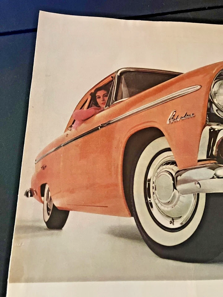 Rosa 1955 Plymouth Belvedere - Vintage Impressão Colorida Original Anúncio/Arte de Parede LIMPA - Imagem 2 de 4