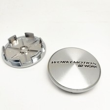 4pcs 68 Mm For Work Emotion Silver Black Alloy Wheel Center Caps Rim Hub Caps