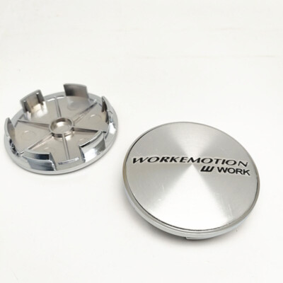 4pcs 68 mm for Work Emotion Silver Black Alloy Wheel Center Caps Rim Hub Caps