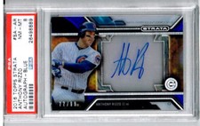 2016 Topps Strata Anthony Rizzo Autograph - Blue PSA 8 #77/99