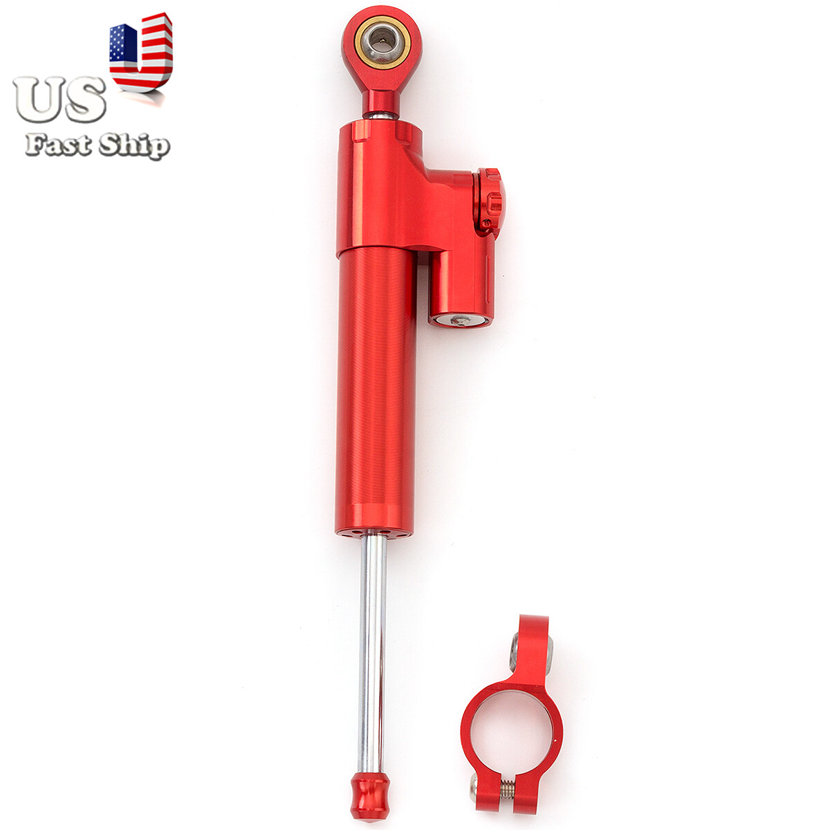 Red Steering Stabilizer Damper Linear For Ninja600 ZX636 ZX6R