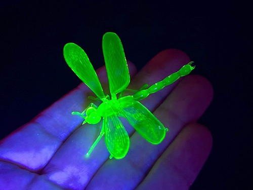 Uranium Vaseline Dragonfly Custom Piece In Stock Now - Picture 7 of 9
