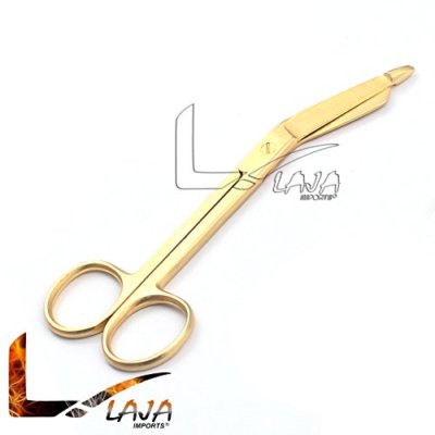 Bandage Scissors 5.5'' Full Gold - Nurses Surgical Instrument Shears - 5.5 Steel