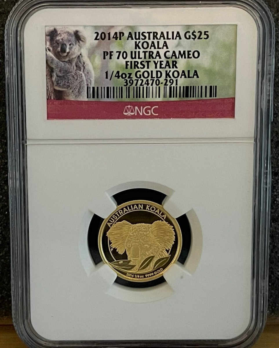 2014-P Australia G$25 Koala 1/4 oz Gold NGC PF70 Ultra Cameo