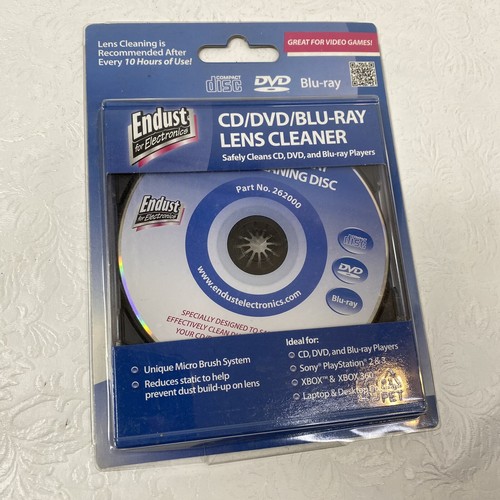 Endust CD DVD Blu Ray Lens Cleaner Disc for Video Games Electronics