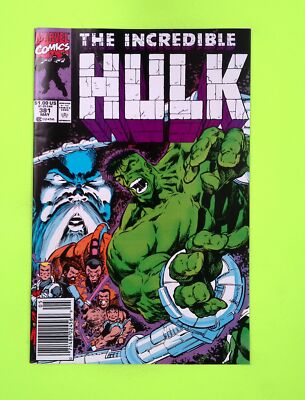 Incredible Hulk #381 Vol. 1 1991 Marvel Comics Newsstand 8.0 Comic Book J9-212