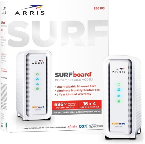 ARRIS SURFboard SB6183 DOCSIS 3.0 Cable Modem - WHITE - Picture 5 of 6