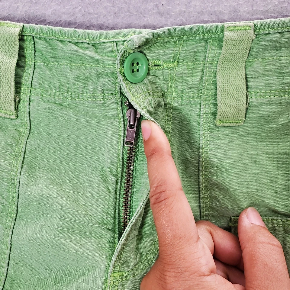 Pantalones Cortos Polo Jeans Ralph Lauren Mujer 2 Verde Carga Utilidad Ripstop Entrepierna 4" Foto 3 de 4