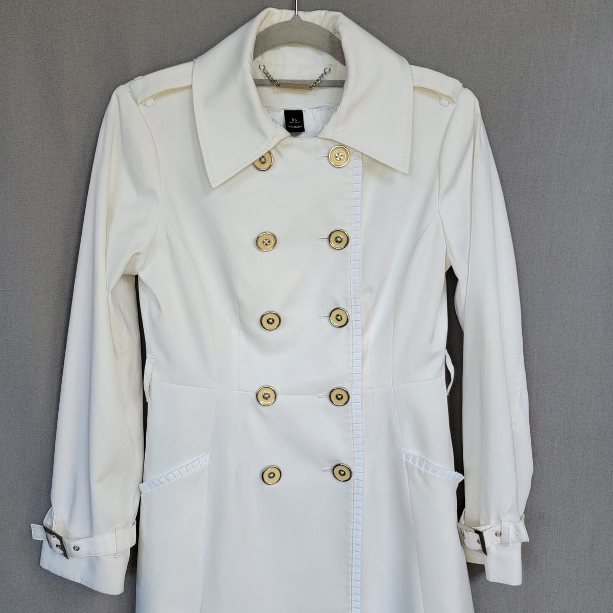 MANTECO CLASSY TRENCH JACKET アメリ　ホワイト Ameri（アメリ）の「MANTECO CLASSY TRENCH JACKET（トレンチ