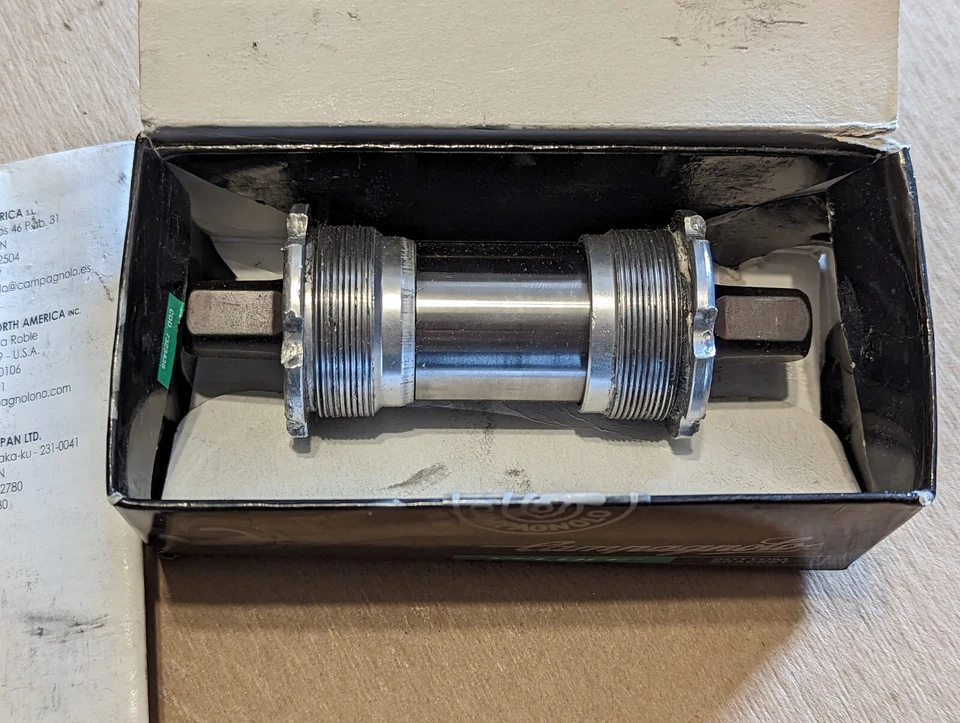 Soporte inferior Campagnolo Veloce 115,5 mm rosca italiana bicicleta 10 velocidades nuevo de stock Foto 2 de 4