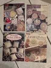 Leisure Arts Lot of 4 Crochet Leaflets, Vinta...
