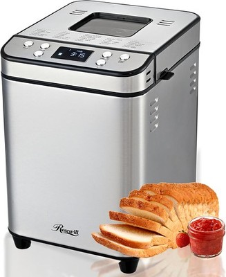 25-in-1 Automatic Bread Maker Machine 2 Lb Capacity 700W Dual Heater Timer