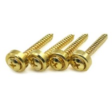Electric Guitar Bass Neck Mounting Ferrules and Screws X4