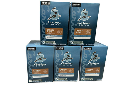 Caribou Blend Keurig Single-Serve K-Cup Pod Medium Roast Coffee 10 Ct Lot of 5