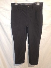 Eddie Bauer Fleece Lined Tech Pants Mens 32x32 Black Rainier Nylon Spandex