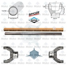 Spicer 74 Driveshaft Tube 24-30-42-7400 2 X Spicer 1310 Weld Yokes 2-28-437