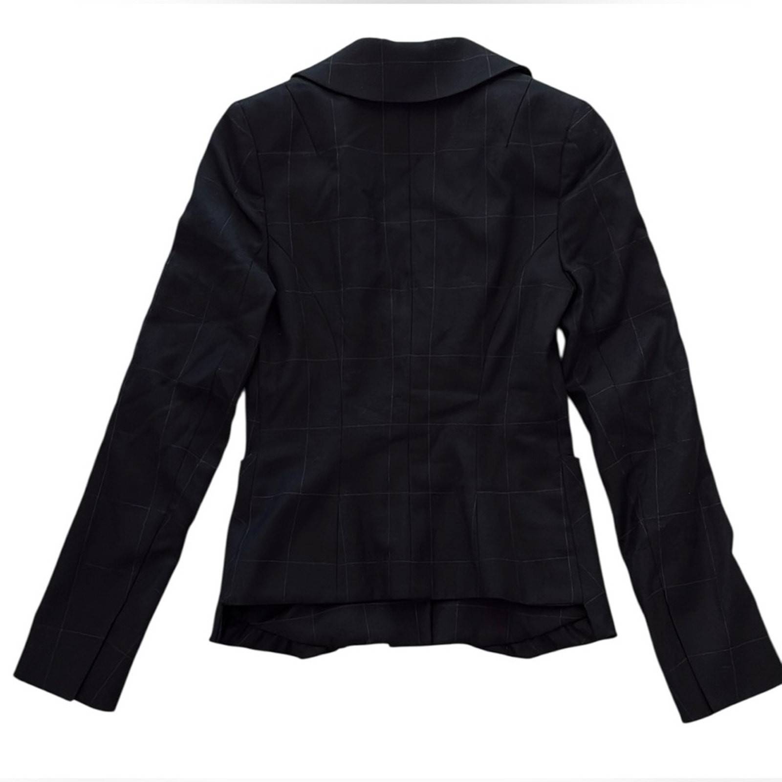 ALLSAINTS Wool Structured Blazer Jacket Black Gra… - image 4