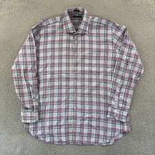 Peter Millar Shirt Mens XL Blue Check Plaid Long Sleeve Button Down Sport Preppy