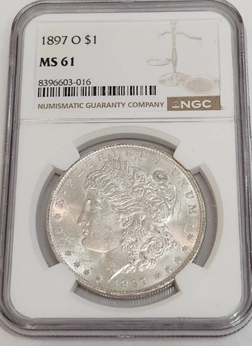 1897-O MS61 Morgan Silver Dollar NGC