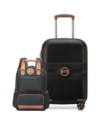 Delsey Paris 2PC Backpack and Carry On Luggage Travel Set NWT