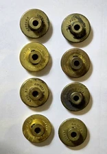 Meccano Erector Set Part No. 22 Pulley Wheel Solid Brass Lot of 8
