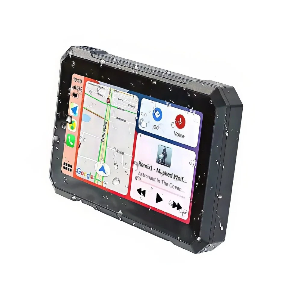 Elebest C750 Motorrad Navi mit 7" Touchscreen & kabellosem CarPlay/Android Auto - Bild 4 von 4