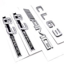 For Mercedes Benz CL63 AMG 6.3AMG Flache Chrom Embleme Aufkleber Silber