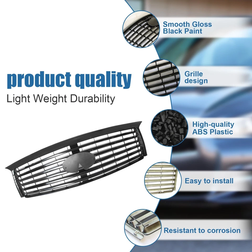 Car Front Bumper Grille for 2011-2013 infiniti QX56 Black Foto 4 de 4