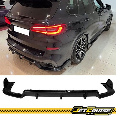 Fits 19-25 BMW G05 X5 M Sport Rear Bumper Lip Diffuser Gloss Black ABS 3PCS