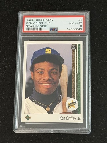 1989 Upper Deck - Star Rookie Ken Griffey Jr #1 (RC) PSA 8