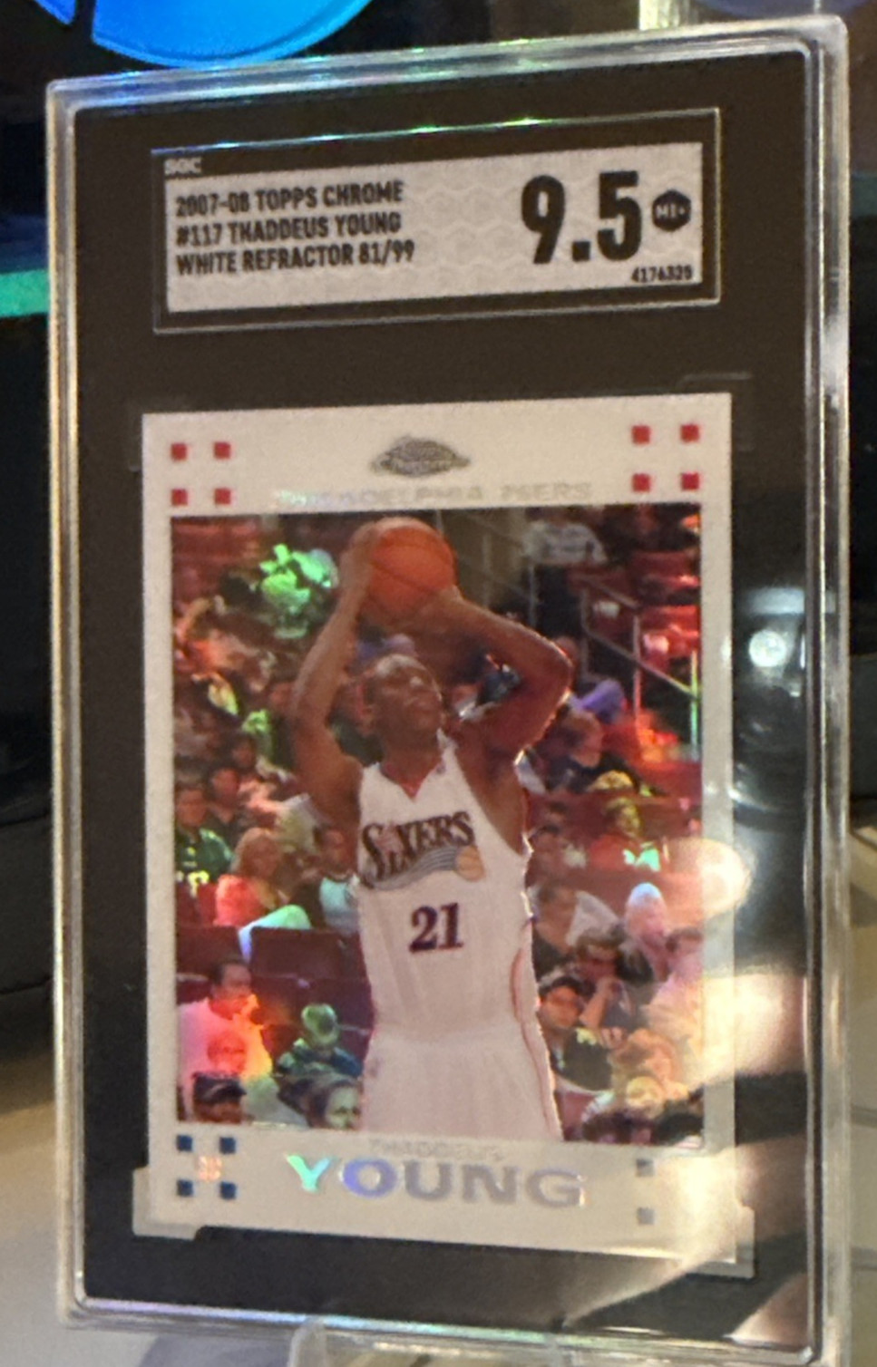 2007-08 Topps Chrome - Thaddeus Young #117 White Refractor /99