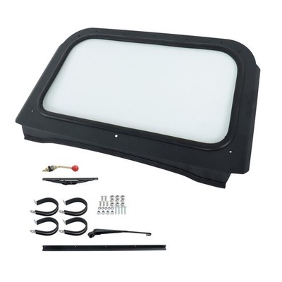 Full Glass Windshield with Wiper for Polaris RZR 570 800 XP 900 Black